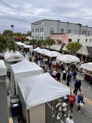 View of one of many aisles at the festival.