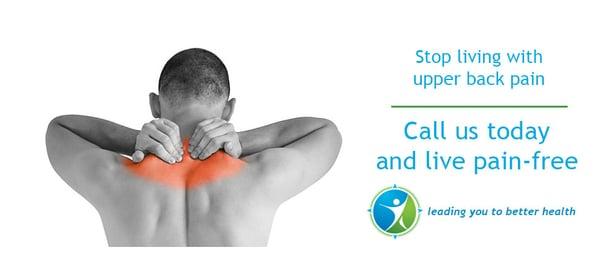 Upper back pain can be debilitating and may be resulting from underlying neck alignment problems or back alignment problems.