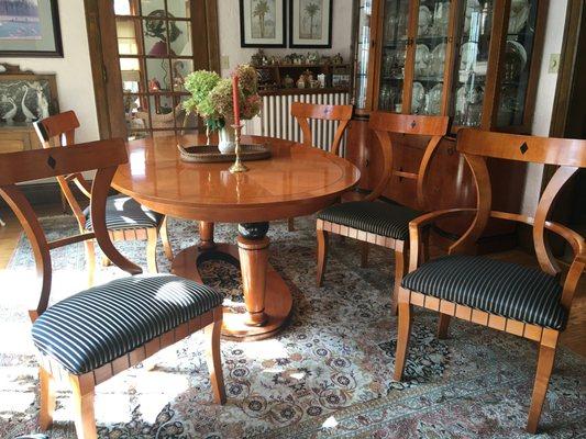 Tony and Rico did a marvelous job reupholstering the seat cushions of my 6 dining room chairs. They look better than new.