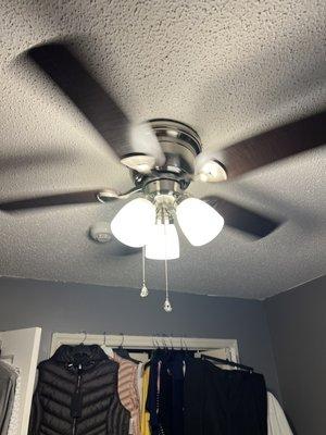 Ceiling fan installation