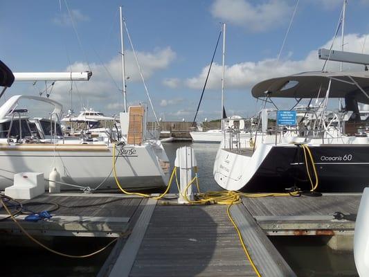 On the dock.