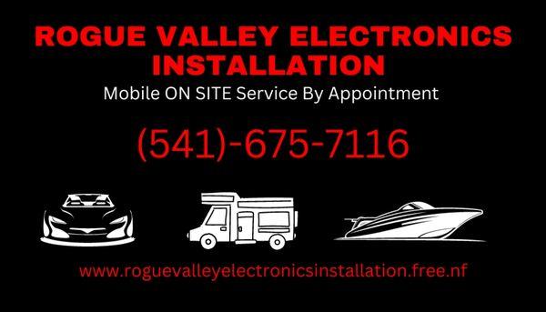 Rogue Valley Electronics Installation business card