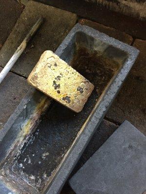 Gold Bar from Melted Scrap