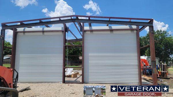 New Roll Up Doors Install
Size 10'x10'
-Metal building