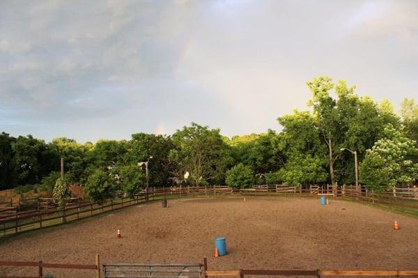 The large riding ring.