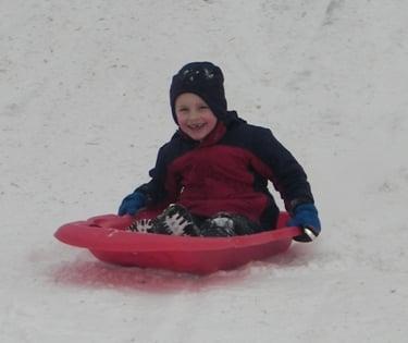 Sledding at Keystone Park