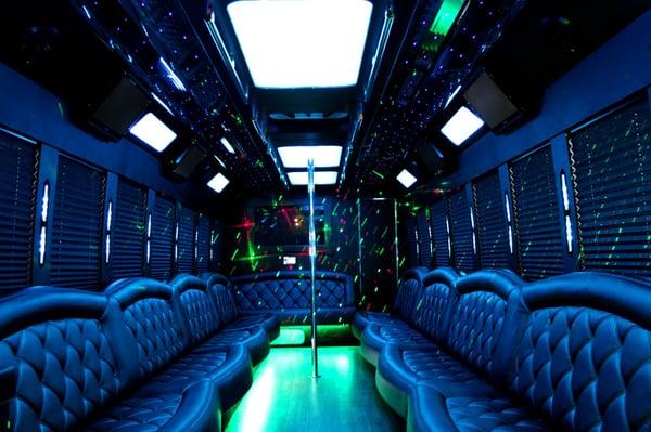 I love the ambient color of this party bus. My road trips are no longer boring.