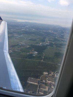 Nuclear collider seen from the air