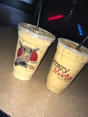 Iced coffees during happy hour! Less than $3 for two mediums.