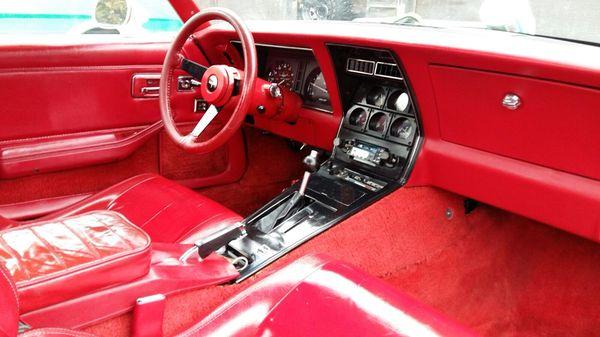 81 corvette red leather