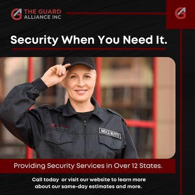 Security when you need it.