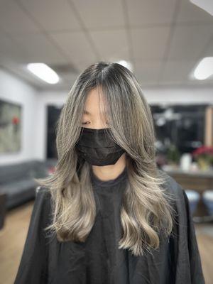 gold ice balayage