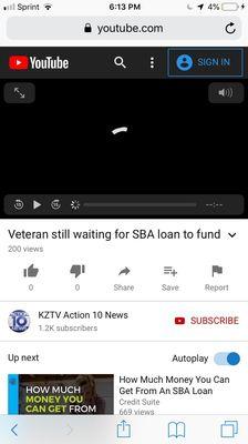 Videos in reference to the SBA