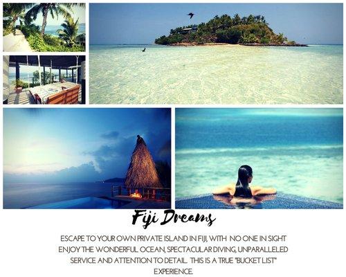 Do you want your own private island in Fiji, discover the possibility.  Book at rent@dreamexoticrentals.com