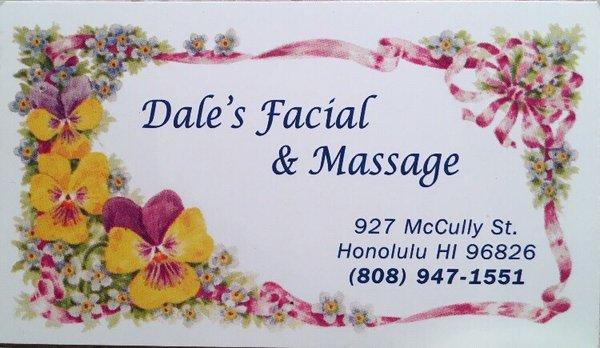 Dale's Facial & Massage