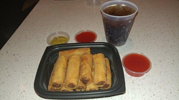 Spring rolls are 2 for 80 cents!!  Great deal.