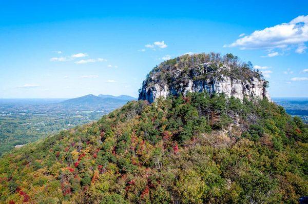 Pilot Mountain can be seen on a clear day from our conference room on the 24 floor of the Winston Tower.