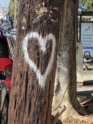 Plaza Valentina, heart graffiti