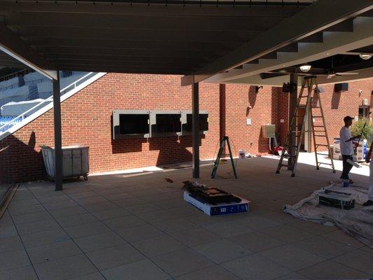 Installing TVs on the Rams Deck