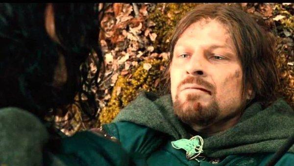 Boromir, who would have benefitted from a quick snip at Great Clips before he expired. His death scene was so long, he had time.