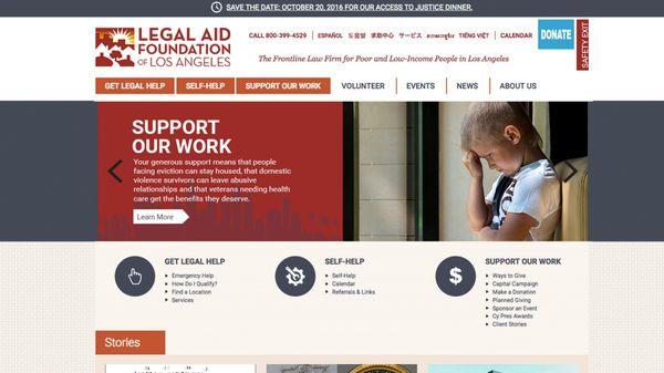 Legal Aid Foundation of Los Angeles website design and program