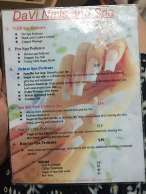 Pedicure price and what it includes