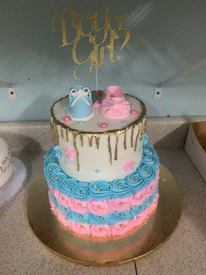 Gender reveal cake