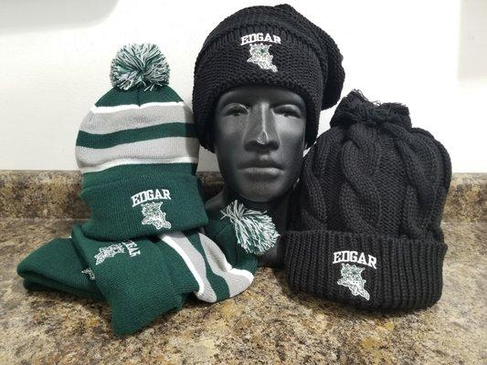 Playoff time in Wildcat Country. Winter caps to stay warm.