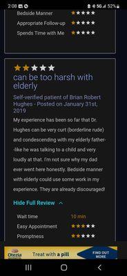 Similar reviews revealing this physician routinely has conflicts with his patients, primarily due to his personality and ethics issues.