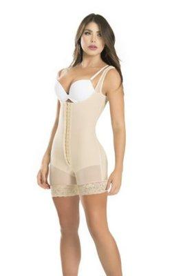 BF Shapewear 1165 - Mid-Thigh Short, Open-Breast Girdle