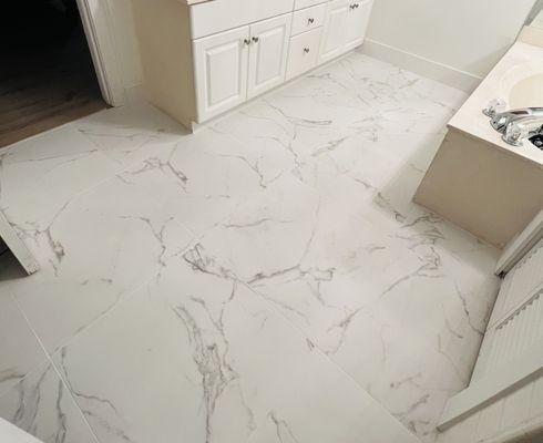 Master bathroom tile