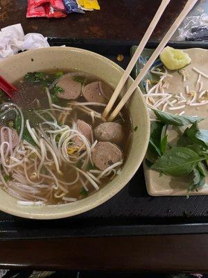 Rare Beef & Beef Meatball Pho