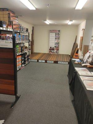 Decking showroom