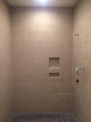 12x24 Tile on Shower Walls