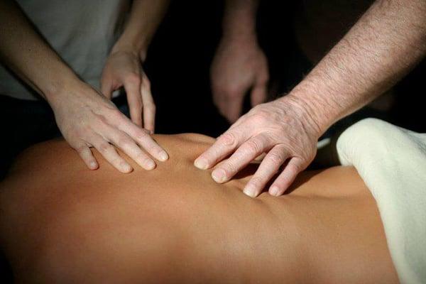 Learning back massage at Bodymechanics School of Myotherapy & Massage