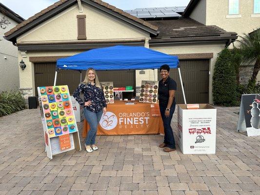 Donuts & Donations! We collected toy donations for Toys for Tots!