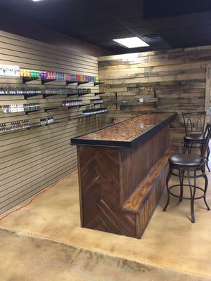 Come check our penny top Vape bar and try and huge selection of branded e-liquids