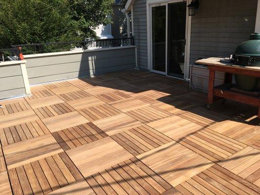 New floating decking system.