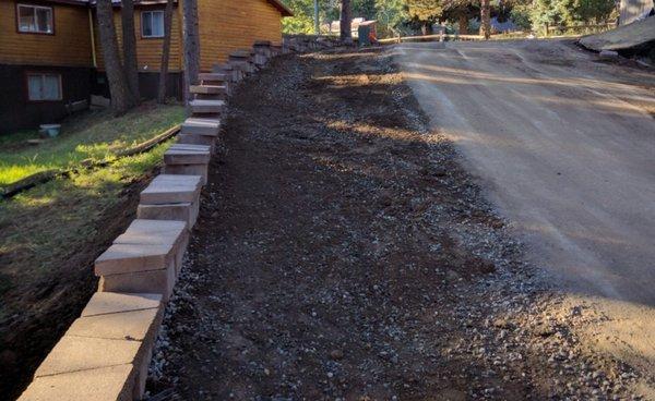 DURING RETAINING WALL AND TREE PROJECT