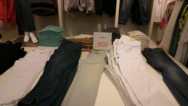 50% off denim. Yeah!