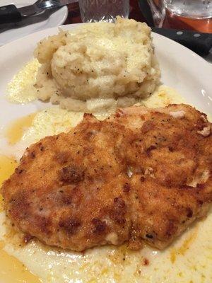 The chicken fried chicken. Perfectly seasoned and doused with cheese