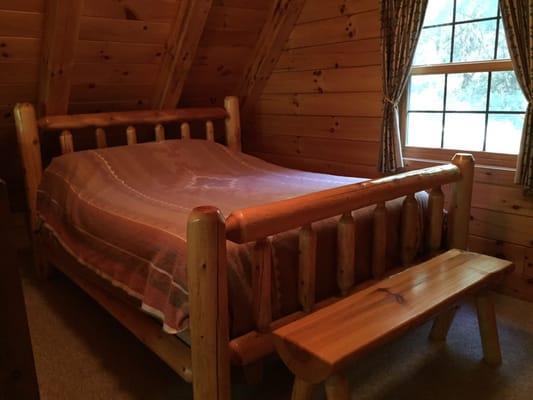 Loft bedroom with queen size bed