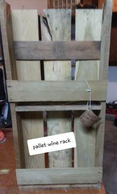 Pallet wood wine rack