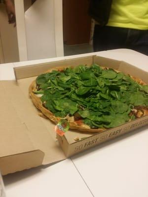 We got a salad, not a pizza.