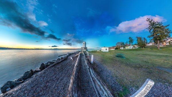 Browns Point Lighthouse 360 degree panorama