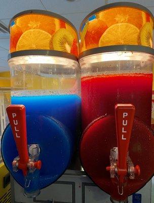 Blue Raspberry and Fruit Punch Slushies