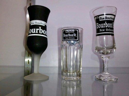 Some Bourbon St shot glasses from our large assortment.