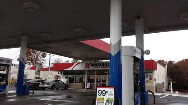 Kangaroo Express with Marathon gas on South Blvd