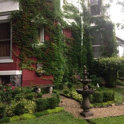 The Body Sacred Meditation Garden -View from Decatur Street, Watkins Glen, NY.