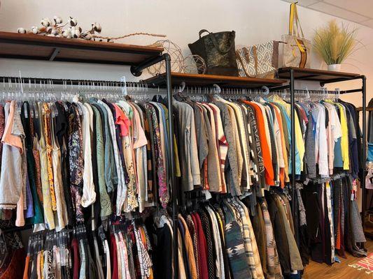 We have a great women's selection full of name brand, preloved items at great prices!